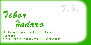 tibor hadaro business card